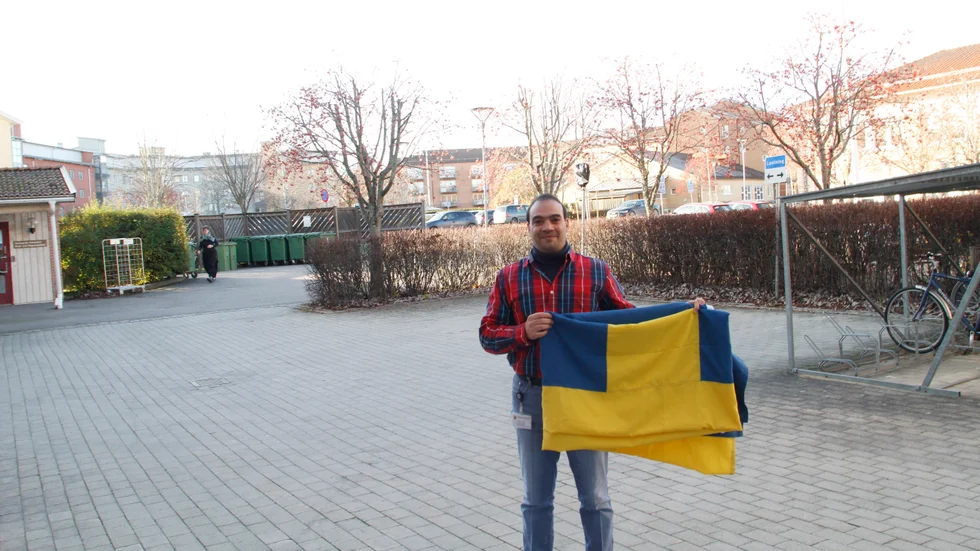 På onsdagen kommer Ehab Al Nahawi att besöka Multeum för att delta i kommunens ceremoni för nyblivna svenska medborgare. Ungefär 140 deltagare förväntas dit (bilden är dock tagen utanför kommunhuset).
