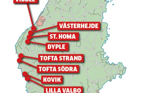 Här ska de åtta fartkamerorna stå.