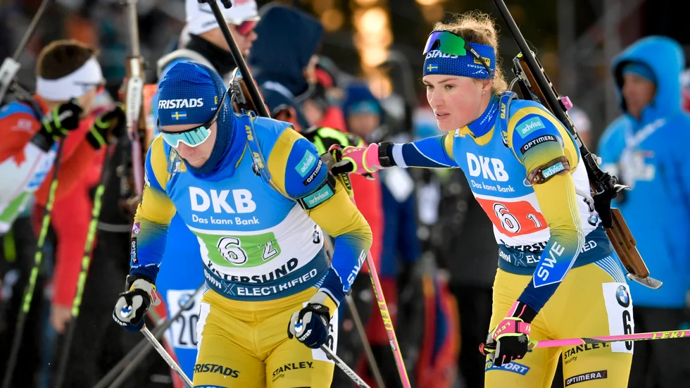 Hanna Öberg växlar över till Sebastian Samuelsson.