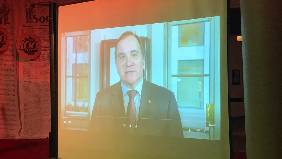 "NSD är en del av Norrbottens och den svenska arbetarrörelsens historia", sa Stefan Löfven (S) i sin hälsning. 