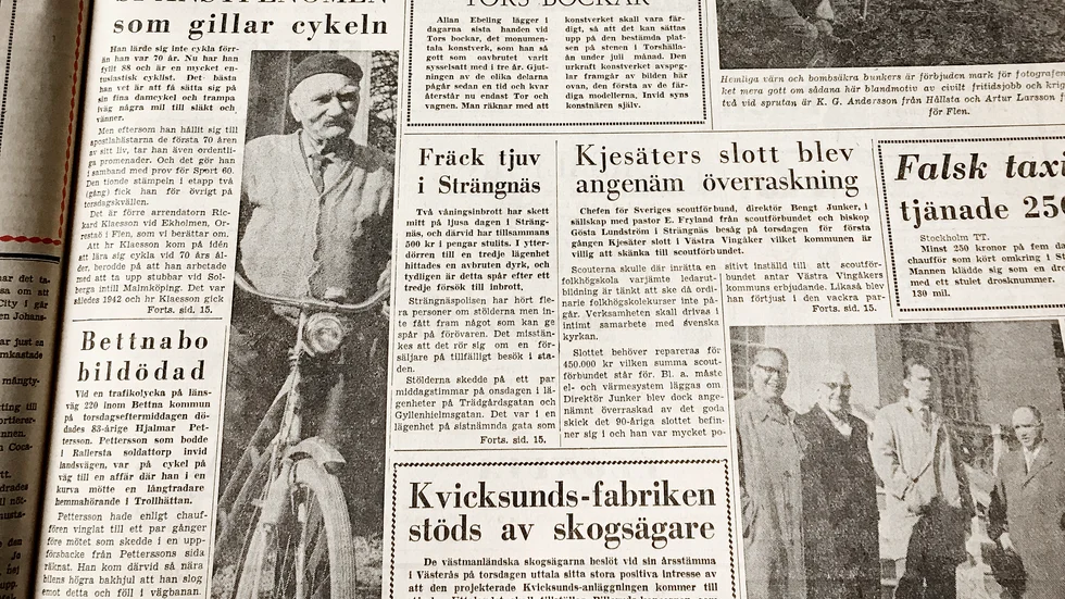 1960 berättade Eskilstuna-Kuriren om 88-årige Rickard Klaesson som köpte en damcykel och lärde sig cykla på äldre dar. 