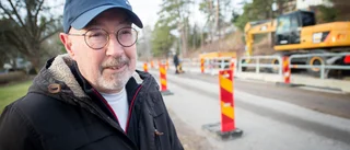En vattenläcka störde trafiken i Trosa