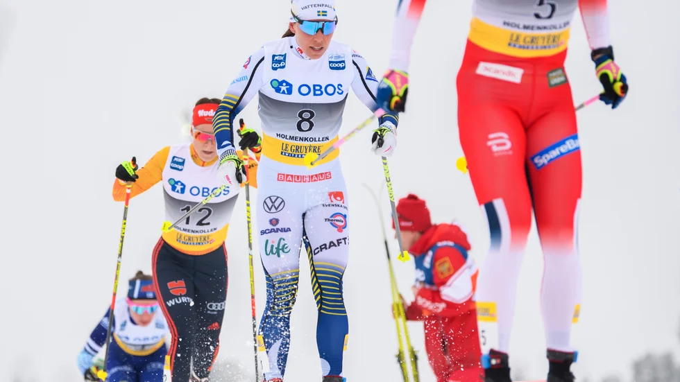 Charlotte Kalla tog fjärdeplatsen i Holmenkollen.
