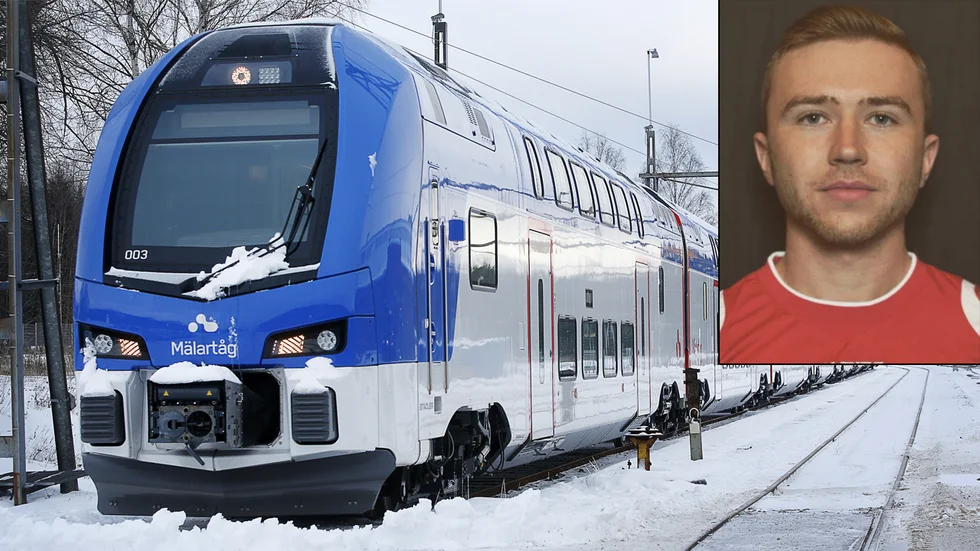 Martin Törnhjelm, 23, blev fast ombord på ett tåg i Eskilstuna. Efter en knapp timme fick han komma ut, tack vare två kompisar som uppmärksammade tågpersonalen på vad som hänt.