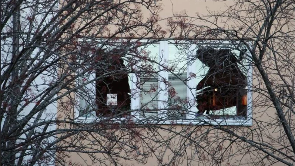 Fastigheten där explosionen inträffade på onsdagsmorgonen.