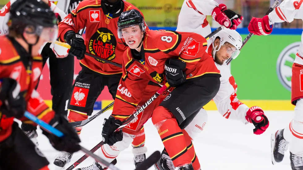 Noel Gunler låg bakom Luleå Hockeys seger mot Lausanne.