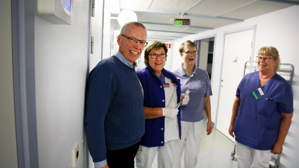 Snart slutar Sven Montelius, här med kollegorna Laila Karlsson, Lena Olsson och Kerstin Klang, som smittskyddsläkare och läkare på infektionsmottagningen.