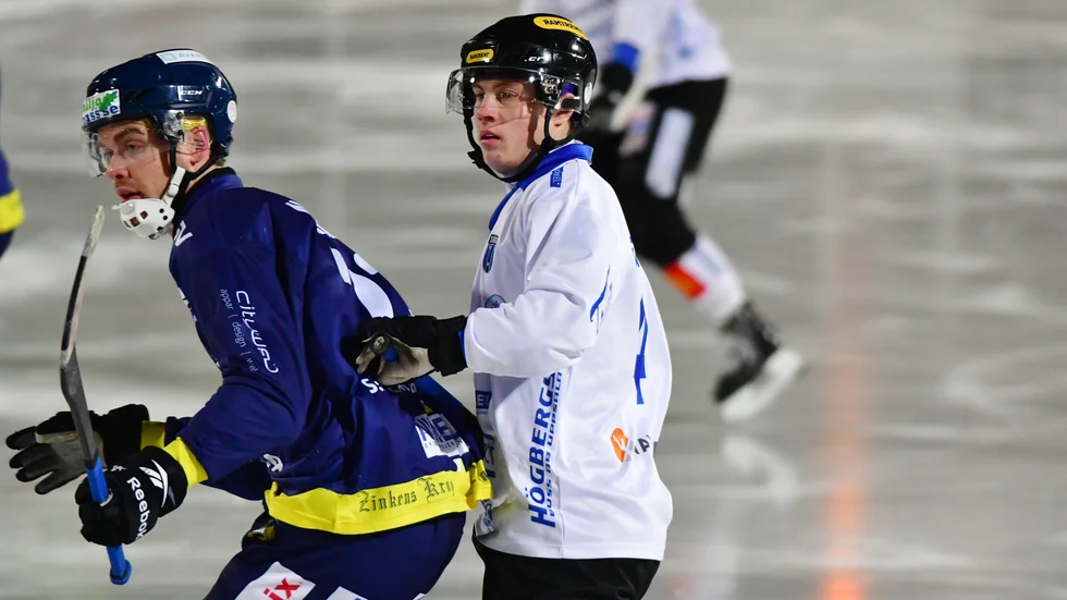 Jimi Heinonen, till höger, gjorde hattrick i Sirius 7–2-vinst mot Hammarby.