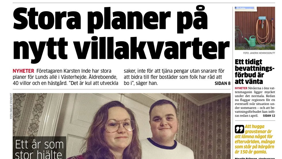 Topprubriken i GT.