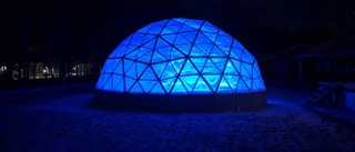 Luleås nya träigloo drar blickarna till sig