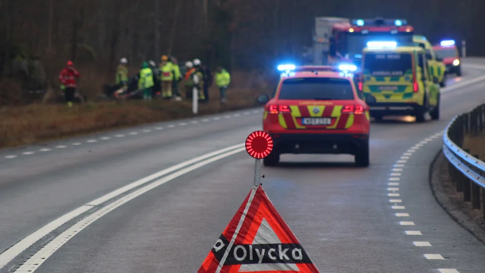 En trafikolycka inträffade mellan Virserum och Målilla under fredagen. 