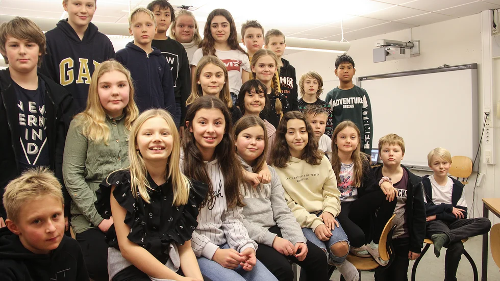 5C på Bergvretenskolan i Enköping på bilden hade en tuff match i kvartsfinalen mot 5A från Västerängsskolan, Bålsta.