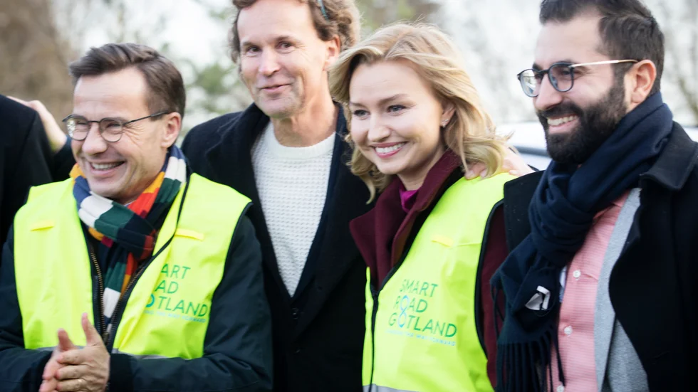 Ulf Kristersson (M) och Ebba Busch Thor (KD) gästade Gotland i går.