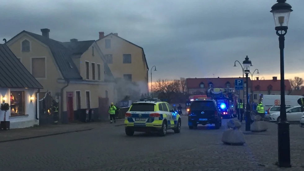 Brand på Södertorg. 