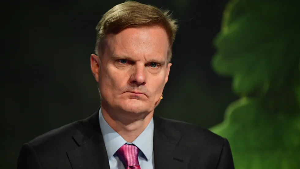 Swedbank, med vd och koncernchef Jens Henriksson, åkte i våras på rekordböter för brister i hanteringen av misstänkt penningtvätt i Baltikum. Arkivbild