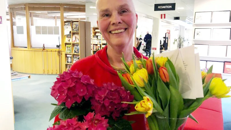 Inger Ödebrink gjorde sin sista dag på Norran och avtackades av kollegorna. 