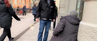 Hälften så många tiggare i Uppsala