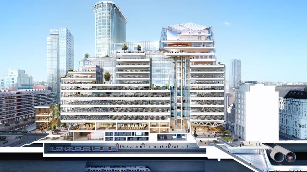 Så här ska byggnaden i Moorgate utformas.