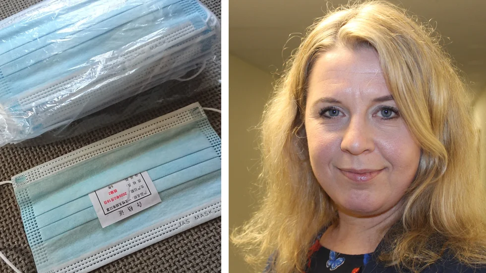 Privata initiativ med skänkt skyddsutrustning välkomnas generellt av socialchef Sara Waernér. 