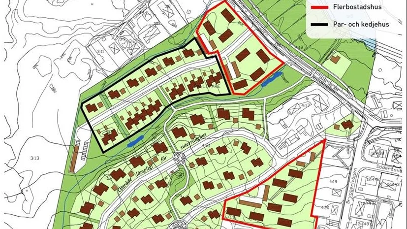 LKAB bygger 25 kedje- och parhus som tillsammans med 52 lägenheter uppförs på området Bryggeribacken