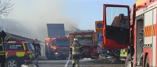 Radhus totalförstördes i brand