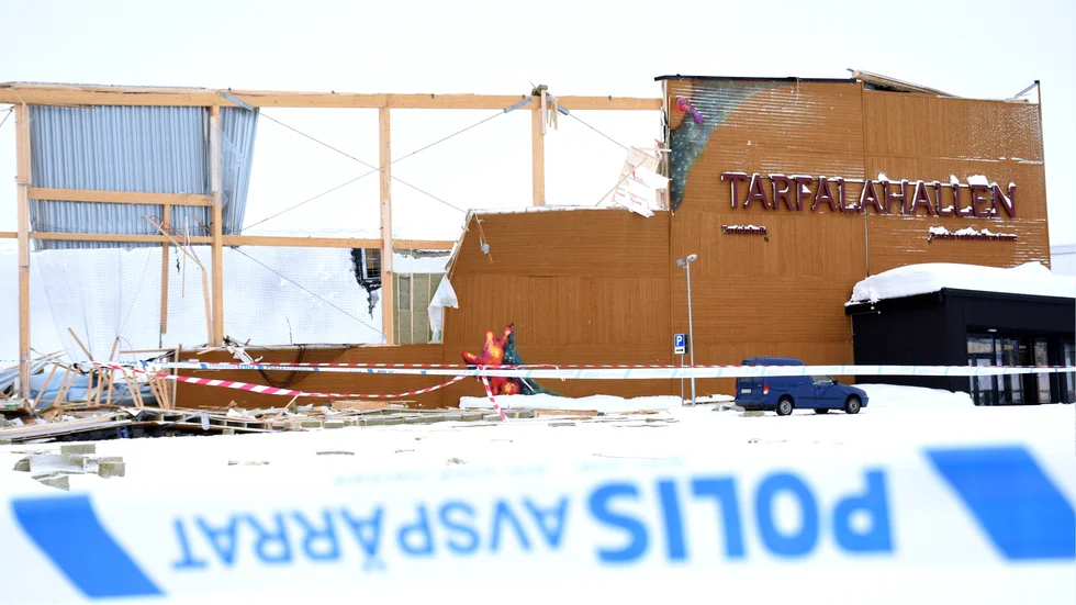 Tarfalahallen rasade den 7 mars 2020. Ännu är det oklart hur idrottshallen ska ersättas. Återuppbyggas på samma plats eller någon annanstans?