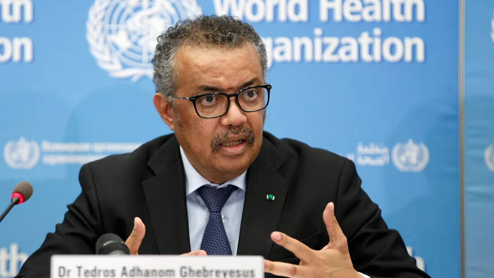 WHO-chefen Tedros Adhanom Ghebreyesus. Arkivbild.