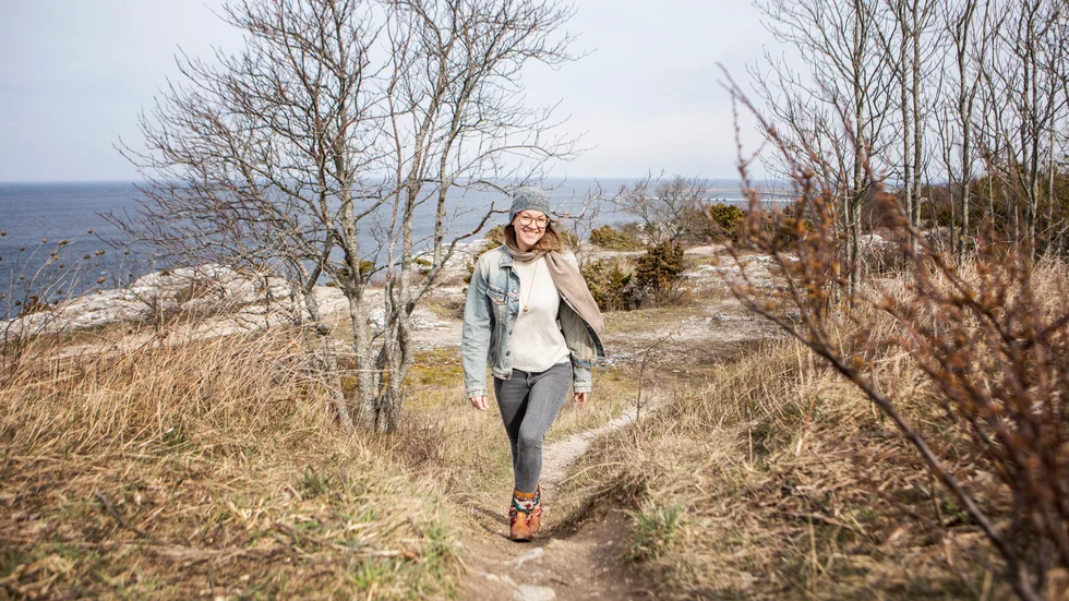 Aina Maj är glad att hon blev kvar på Gotland när Frankrike sattes i karantän.