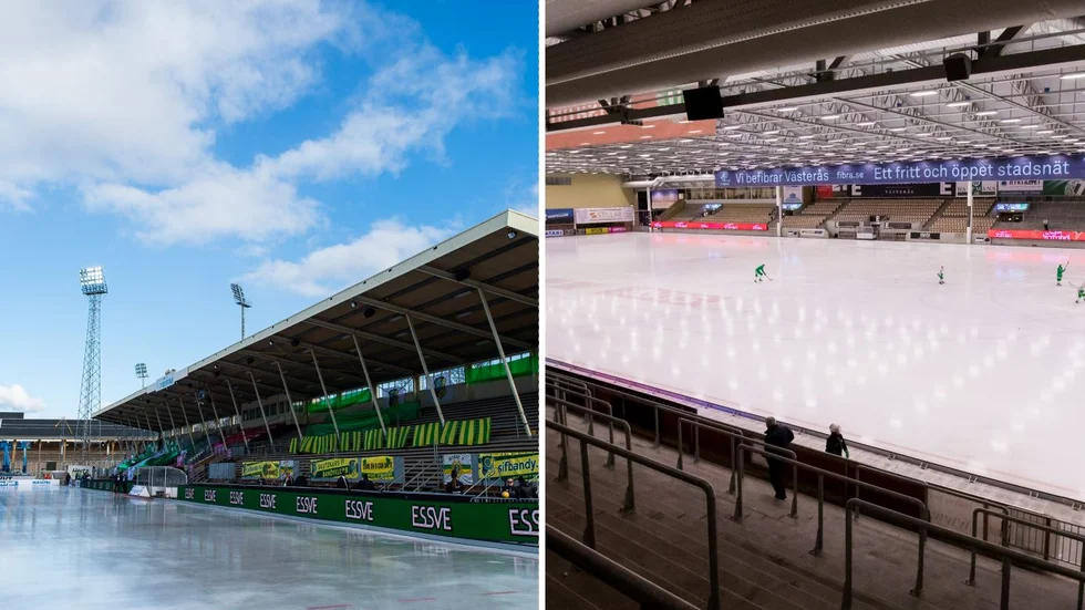 Studenternas IP i Uppsala vs ABB Arena i Västerås. Nu avgörs bandyfinalens framtid.