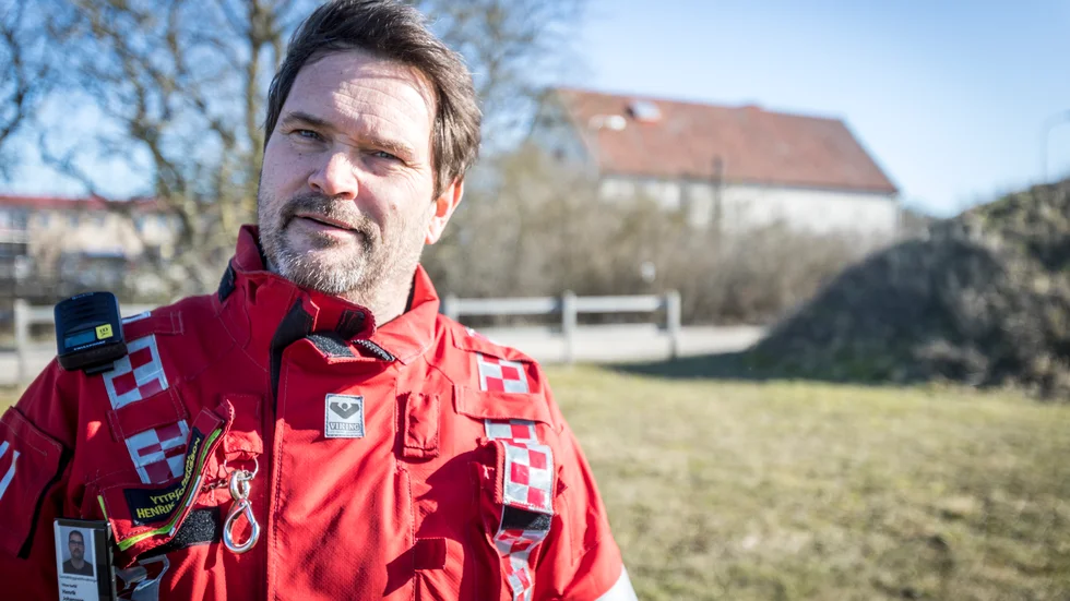 Insatsledare på räddningstjänsten Henrik Johansson. 
