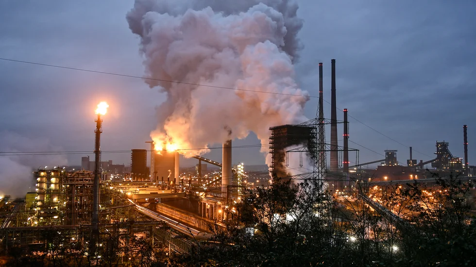 Tysk industriproduktion föll 17,9 procent i april enligt färska beräkningar. Arkivbild.