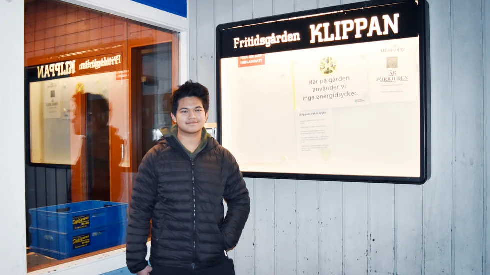 Neo Nyström, 15 år, och hans kompisar, vill rädda fritidsgården Klippan i Bergsbyn. 