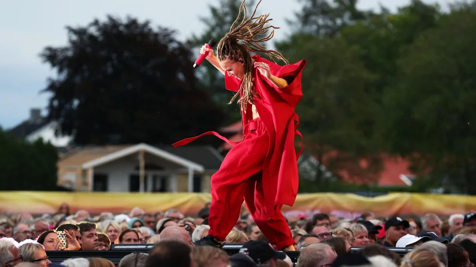 Mariette under Diggiloo på Råssnäs i Motala under den senaste turnén 2019. I sommar planerar Diggiloo att turnera igen och Mariette finns då åter med bland artisterna som bland annat gästar Motala. Arkivbild.