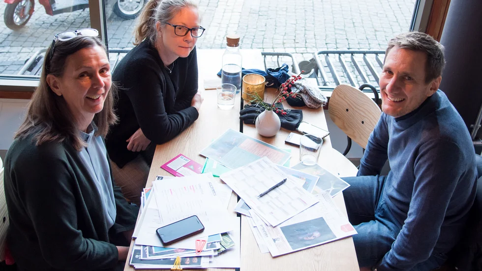 Kerstin Rollsjö, Ann-Sofie Pettersson och Mårten Öhrling från kulturkontoret står i startgroparna inför projektet Barnscen Västervik. 