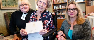 Greta fick finbesök på 100-årsdagen