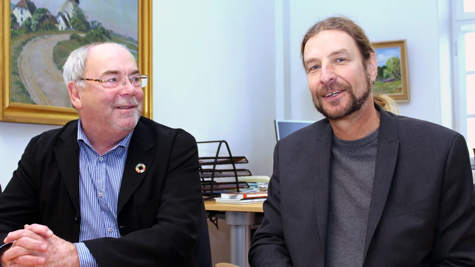 Anders Hedeborg (S), styrelseordförande i Centrum för kommunstrategiska studier (CKS) vid Linköpings universitet tillsammans med Martin Klinthäll som är föreståndare för CKS.