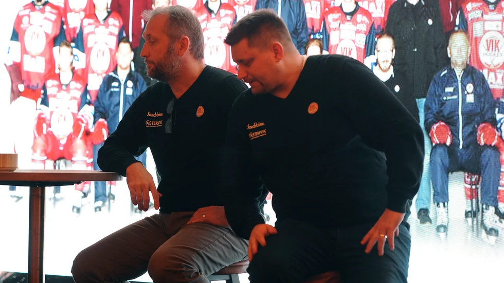 Mikael Johansson och Mattias Karlin har arbetat ihop sedan 2017. Nu gör de sin andra säsong tillsammans i VIK. 