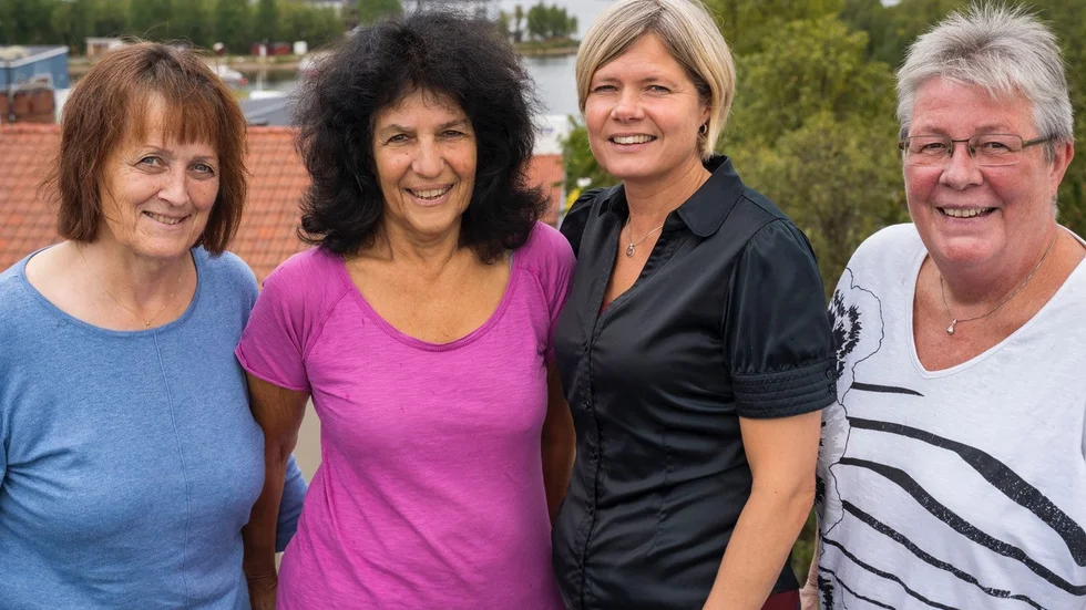 De driftiga individerna bakom Fjällkraft i Arjeplog: Eva Quist, Illona Fjellström, Lotta Lestander och Agneta Carlman.