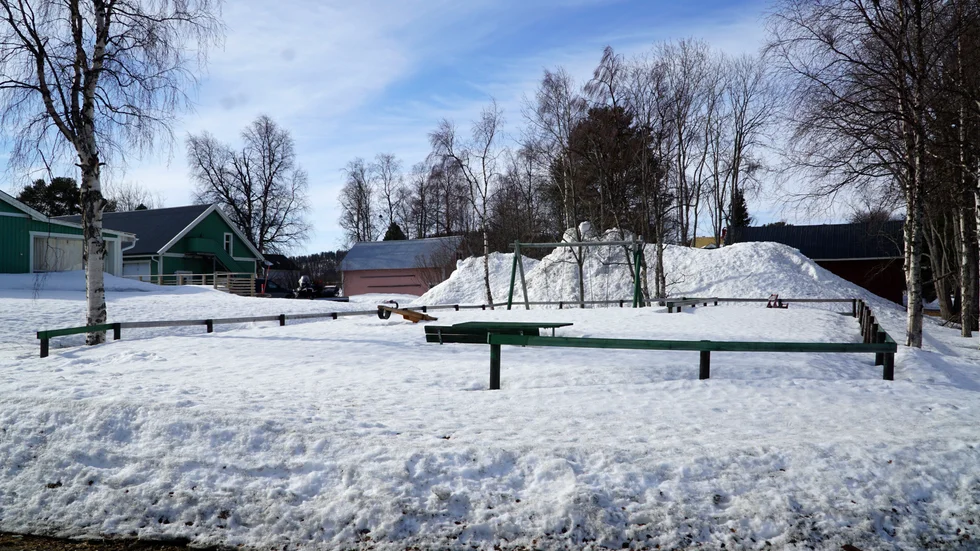 Lekplatsen på Kyrkholmen föreslås avvecklas...