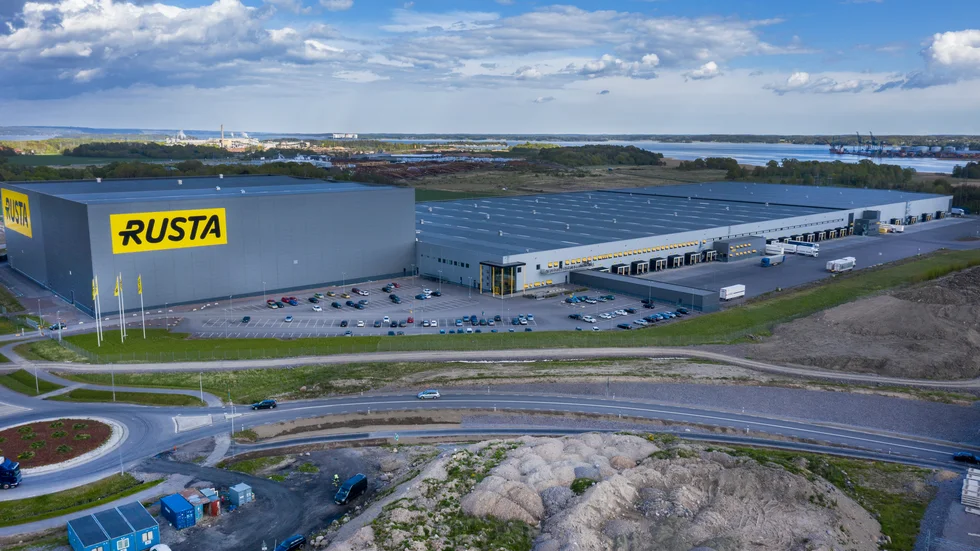 En del av Rustas centrallager på Malmölandet.