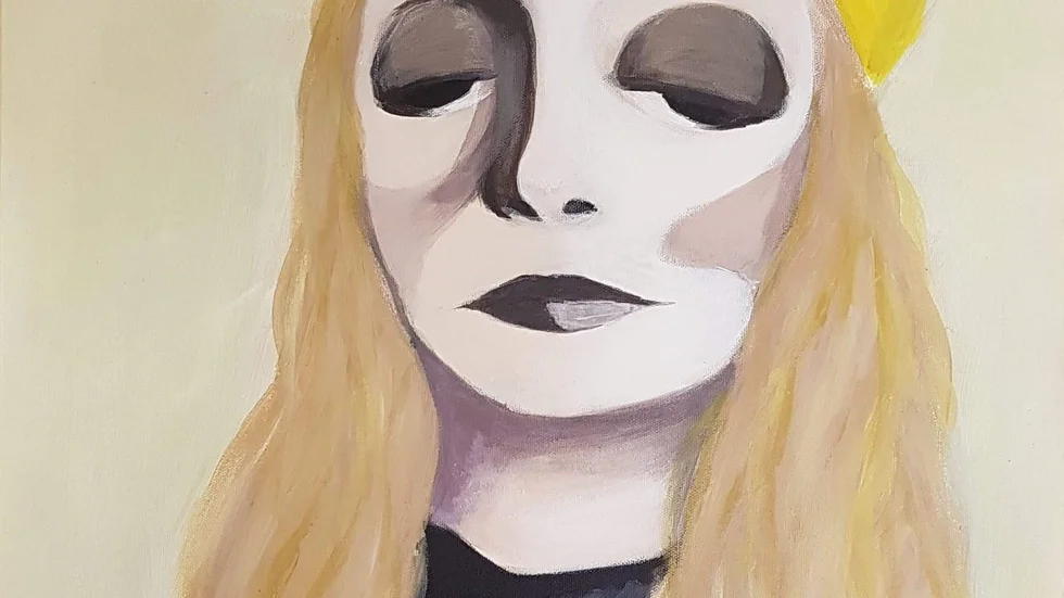 Ung konst öst får utvecklingsbidrag av Kulturrådet.Exemplet ett verk från deras Instagram av konstnären Mikaela Larsson,  Tavlan är här beskuren. 