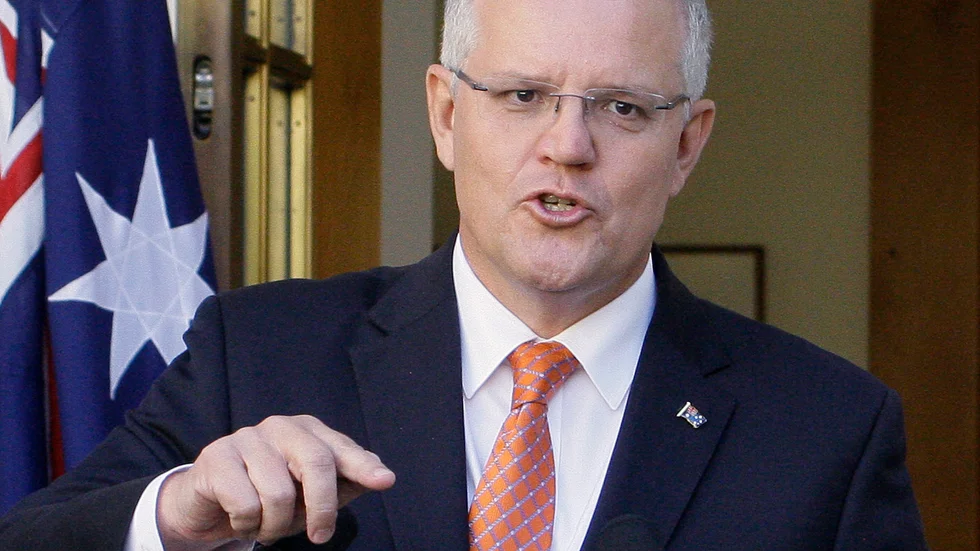 Australiens premiärminister Scott Morrison. Arkivbild.