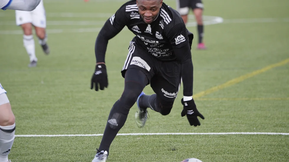 Emeh Izuchukwu gjorde IFK Eskilstunas mål i förlustmatchen mot Motala.