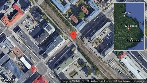 Stopp på Vaksalagatan på grund av olycka med en lastbil