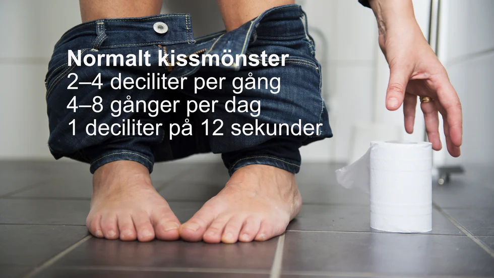 Ungefär såhär kissar man om urinvägarna fungerar som de ska.