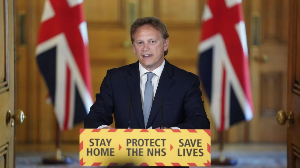Storbritanniens transportminister Grant Shapps. Arkivbild.