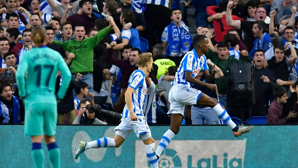 Alexander Isak och hans Real Sociedad återvänder snart till ligaspel. Arkivbild.