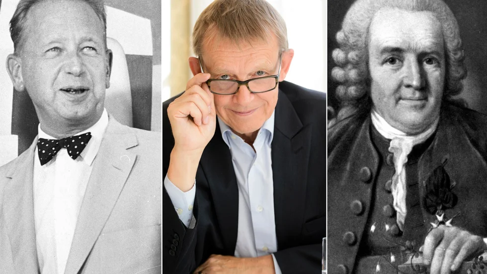 Carl von Linné, till höger, är den som flest läsare, 28,7 procent, vill ge en egen flaggdag. Hans Rosling, i mitten, fick näst flest röster med 18,7 procent. Dag Hammarskjöld blev tre med 16,74 procent.