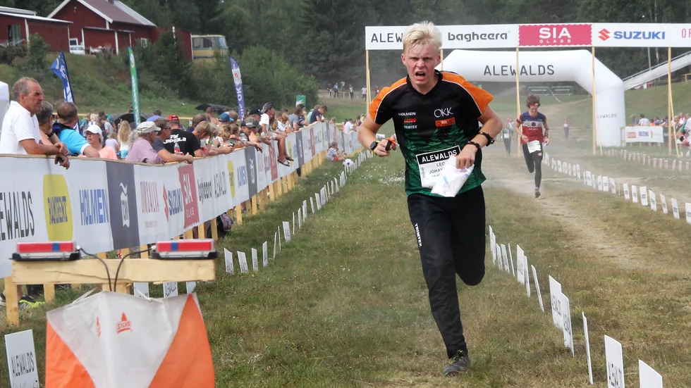 Leo Johansson, OK Kolmården, svarade för en stark sträcka i ungdomarnas 10-mila.