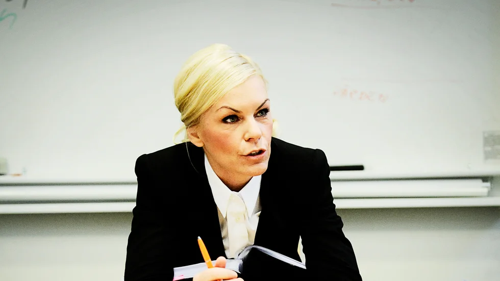 Christin Rampeltin Molin från tiden som politiker i barn- och utbildningsnämnden.